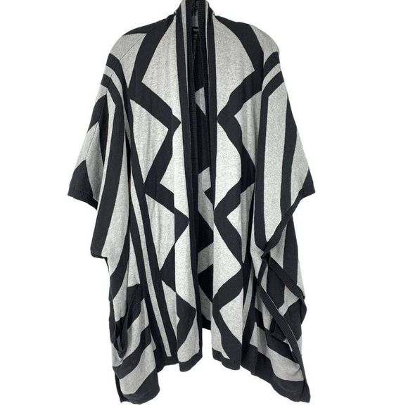 Mossimo Bold Print Kimono Poncho Open Cardigan Sz L/XL 3165 EUC Women Washable - Picture 1 of 9